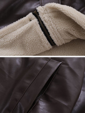Eprezzy® - PU Solid Color Racing Winter Coat Streetwear Fashion - eprezzy.com