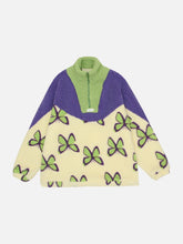 Eprezzy® - Paneled Butterfly Sherpa Jacket Streetwear Fashion - eprezzy.com