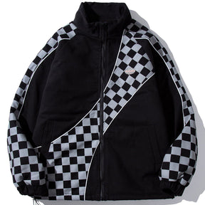 Eprezzy® - Patchwork Checkerboard Winter Coat Streetwear Fashion - eprezzy.com