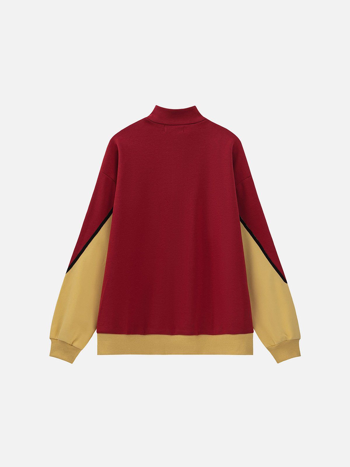 Eprezzy® - Patchwork Color Clash Sweatshirt Streetwear Fashion - eprezzy.com