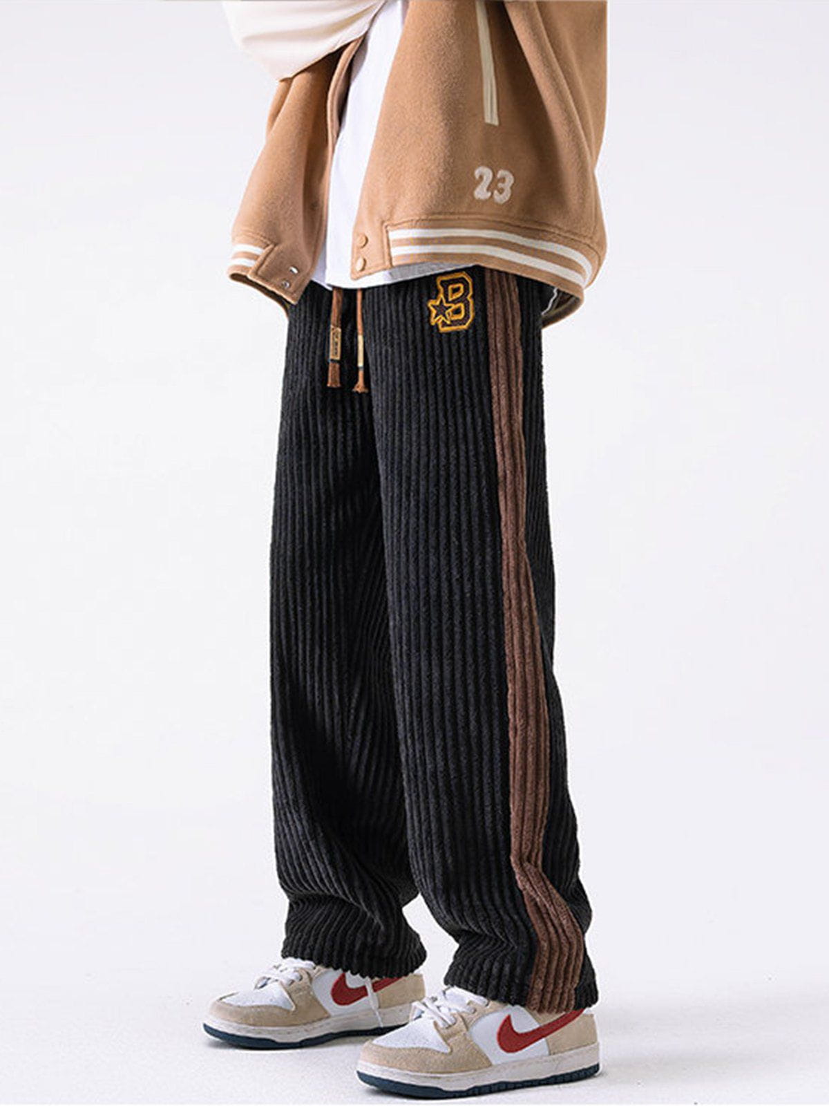 Eprezzy® - Patchwork Corduroy Sweatpants Streetwear Fashion - eprezzy.com
