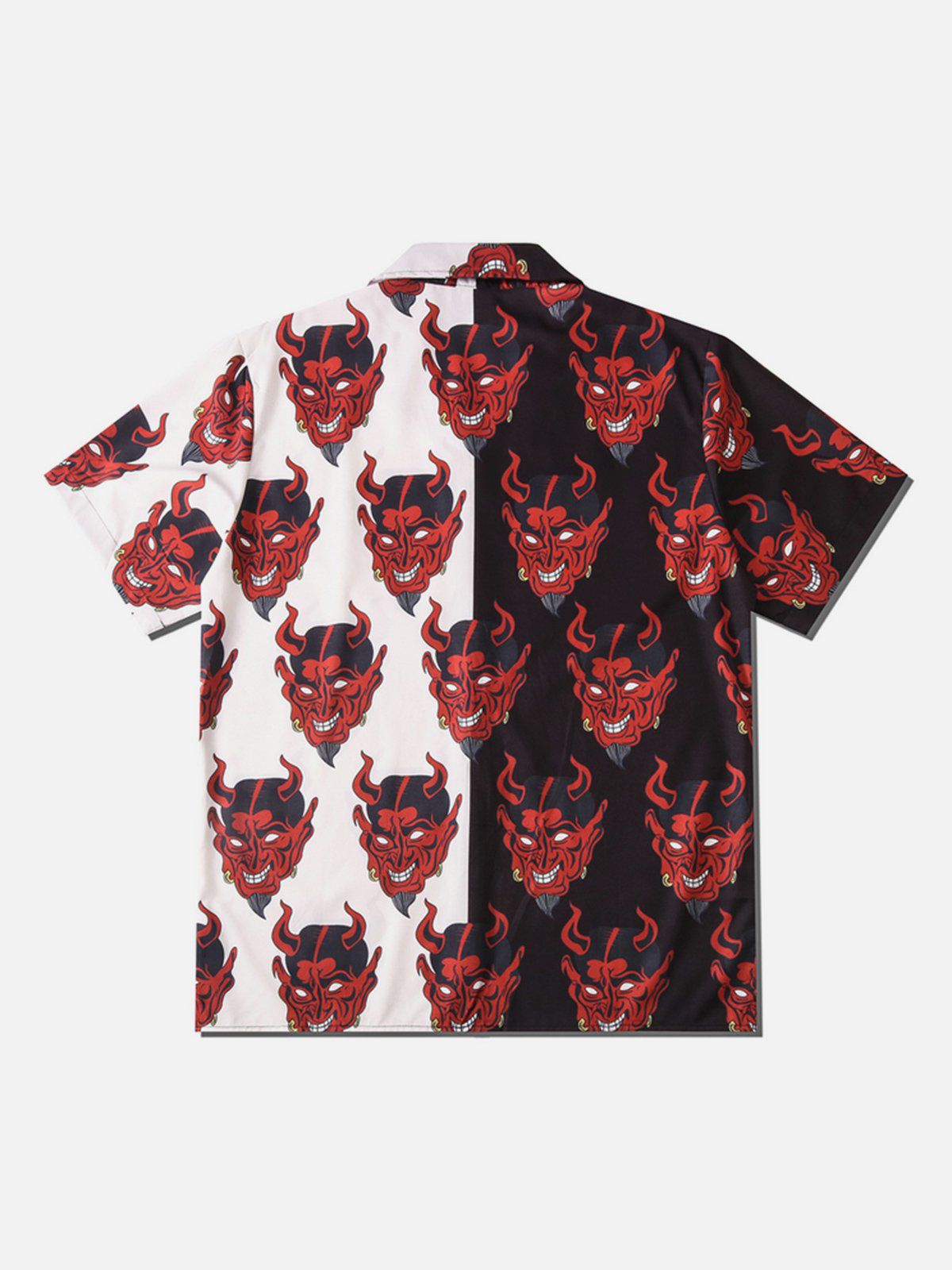 Eprezzy® - Patchwork Devil Short Sleeve Shirt Streetwear Fashion - eprezzy.com