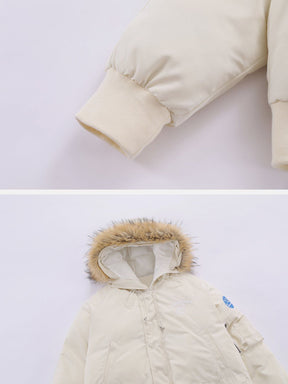 Eprezzy® - Patchwork Drawstring Winter Coat Streetwear Fashion - eprezzy.com