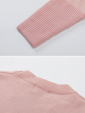 Eprezzy® - Patchwork Embroidery Sweater Streetwear Fashion - eprezzy.com
