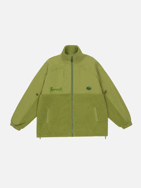 Eprezzy® - Patchwork Labeling Sherpa Jacket Streetwear Fashion - eprezzy.com