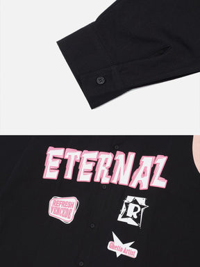 Eprezzy® - Patchwork Letter Print Jacket Streetwear Fashion - eprezzy.com
