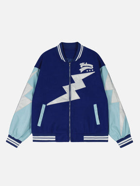 Eprezzy® - Patchwork Lightning Varsity Jacket Streetwear Fashion - eprezzy.com