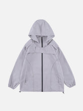 Eprezzy® - Patchwork Shoulder Strap Hooded Jacket Streetwear Fashion - eprezzy.com