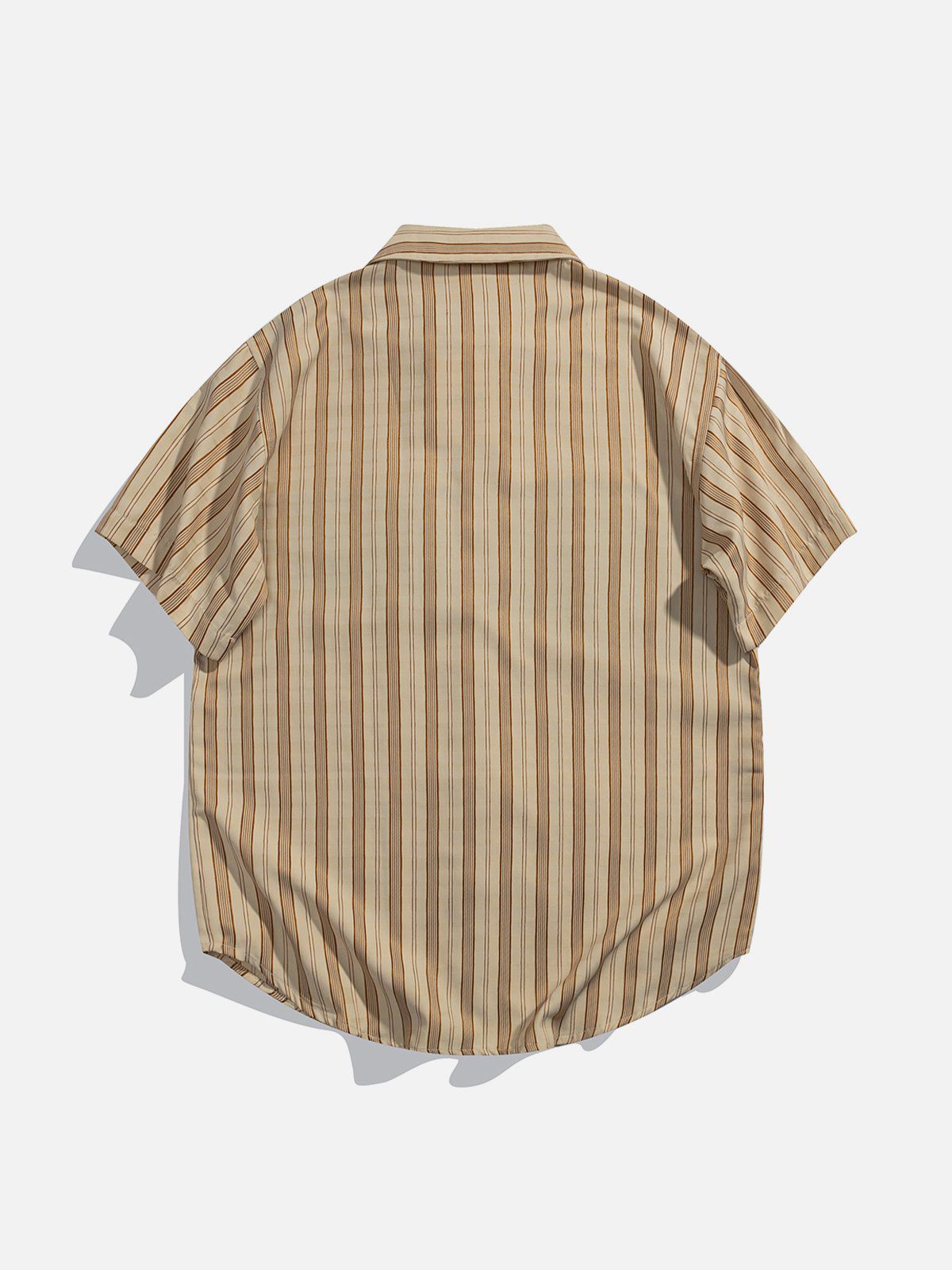 Eprezzy® - Patchwork Stripe Short Sleeve Shirt Streetwear Fashion - eprezzy.com