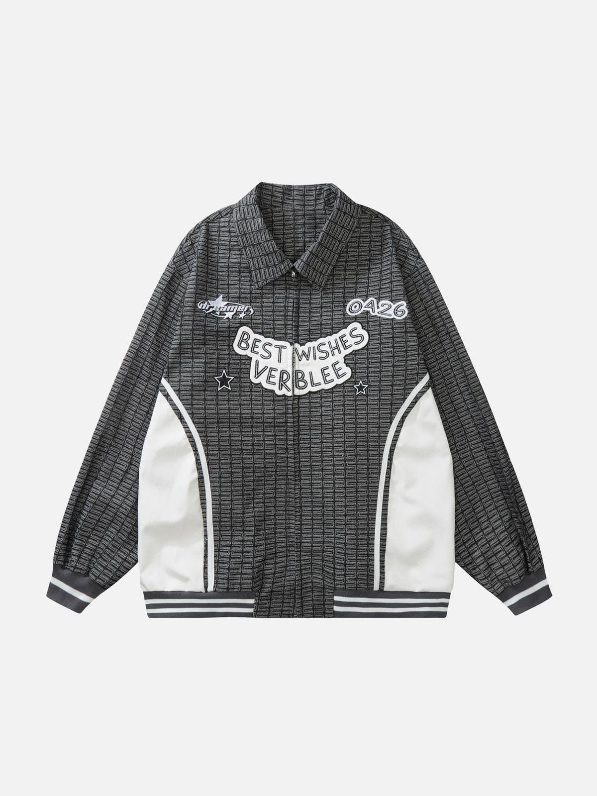 Eprezzy® - Pentagram Embroidered Denim Jacket Streetwear Fashion - eprezzy.com