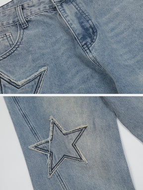 Eprezzy® - Pentagram Patchwork Jeans [⭐] Streetwear Fashion - eprezzy.com