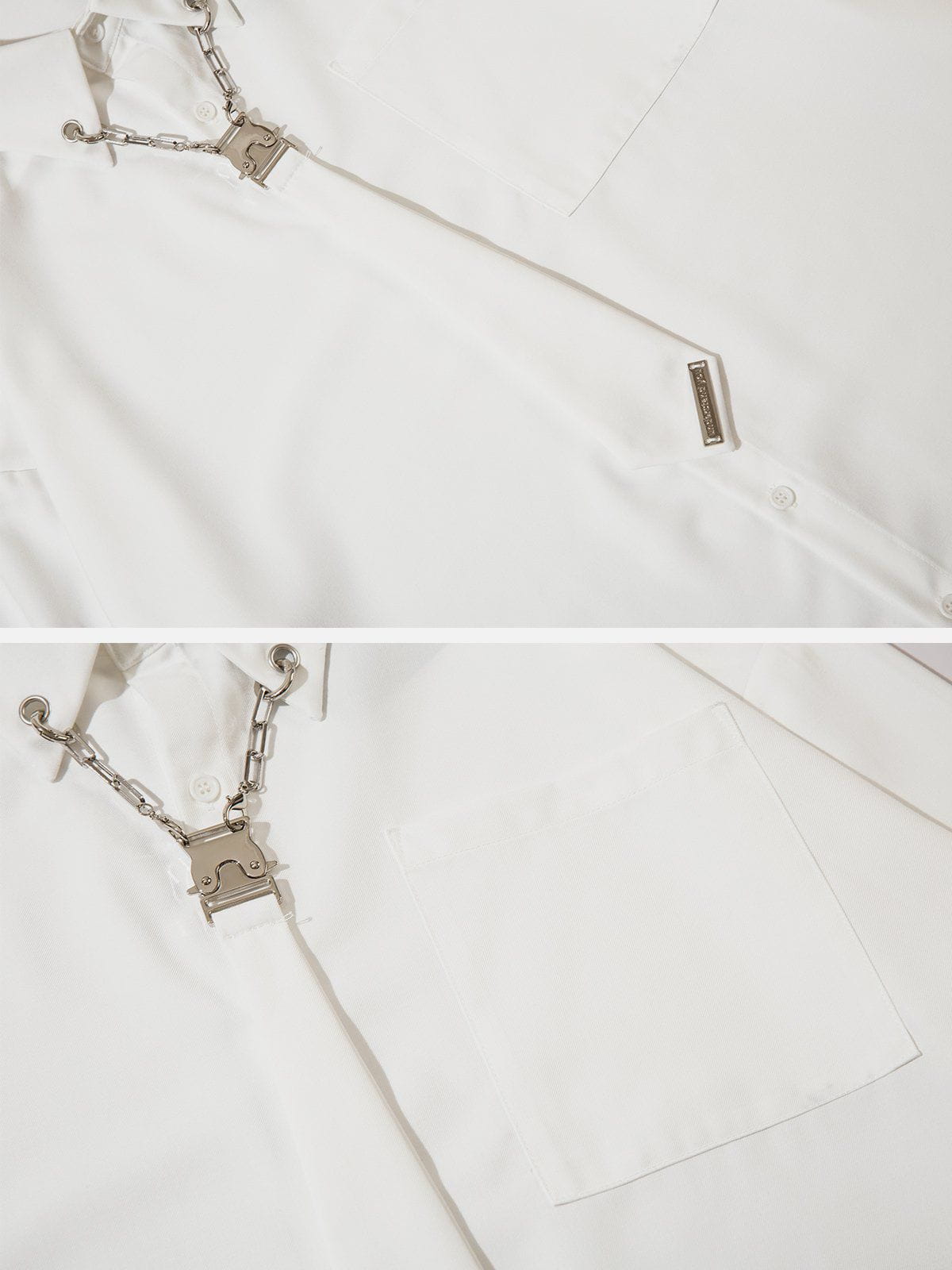 Eprezzy® - Personalized Chain Tie Long Sleeve Shirt Streetwear Fashion - eprezzy.com