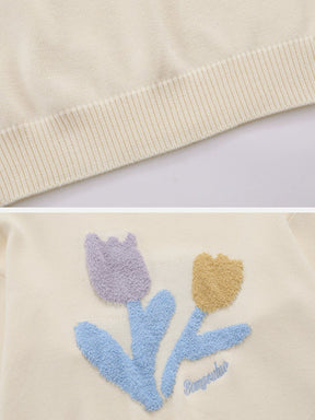 Eprezzy® - Plush Flowers Sweater Streetwear Fashion - eprezzy.com