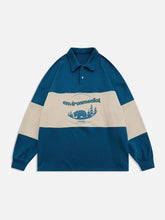 Eprezzy® - Polar Bear Print Colorblock Sweatshirt Streetwear Fashion - eprezzy.com