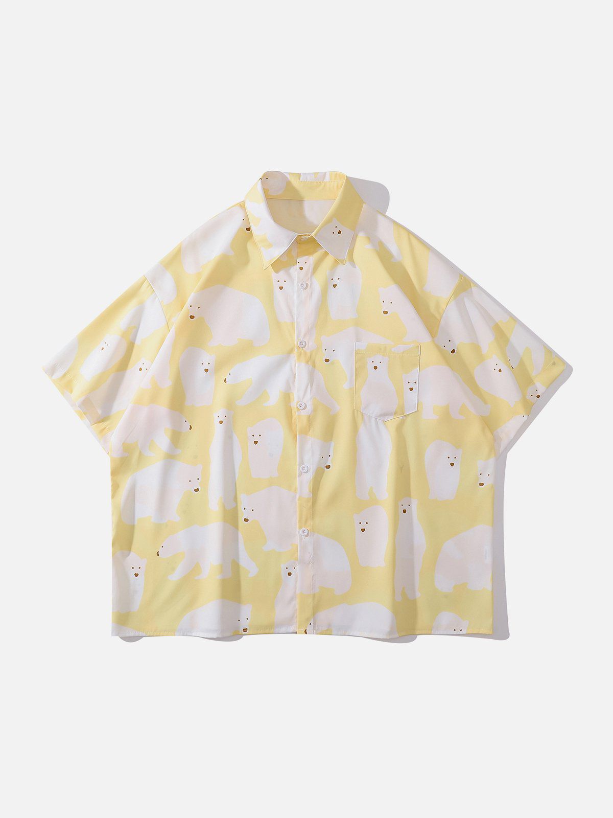 Eprezzy® - Polar Bear Print Short Sleeve Shirt Streetwear Fashion - eprezzy.com