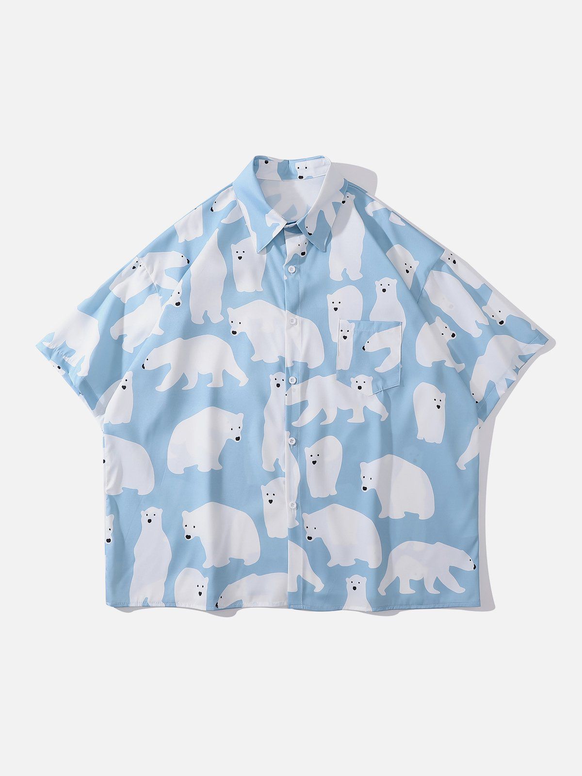 Eprezzy® - Polar Bear Print Short Sleeve Shirt Streetwear Fashion - eprezzy.com