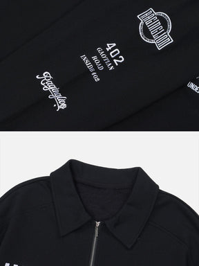 Eprezzy® - Printed Stand Collar Sweatshirt Streetwear Fashion - eprezzy.com