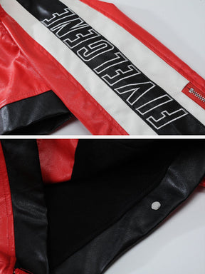 Eprezzy® - Pu Leather Crop Motorcycle Jacket Streetwear Fashion - eprezzy.com
