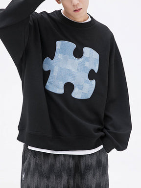 Eprezzy® - Puzzle Patch Sweatshirt Streetwear Fashion - eprezzy.com
