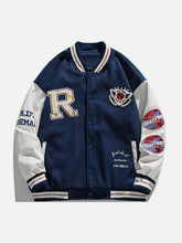 Eprezzy® - R baseball Embroidery Varsity Jacket Streetwear Fashion - eprezzy.com