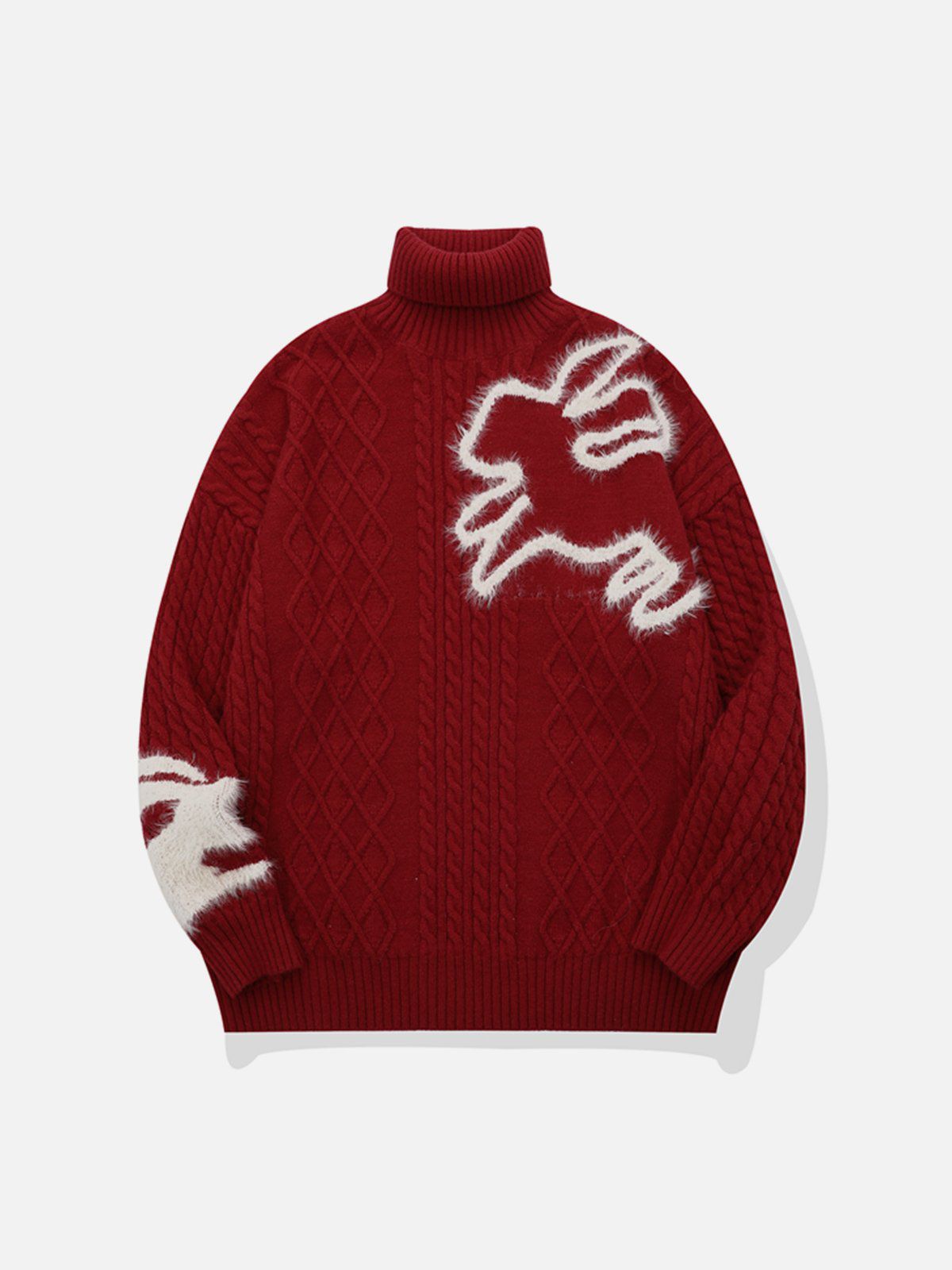 Eprezzy® - Rabbit Embroidery Sweater Streetwear Fashion - eprezzy.com