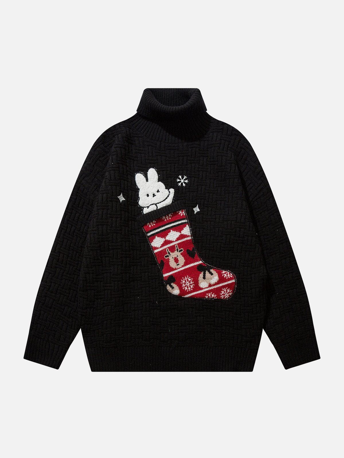 Eprezzy® - Rabbit Moose Embroidery Sweater Streetwear Fashion - eprezzy.com