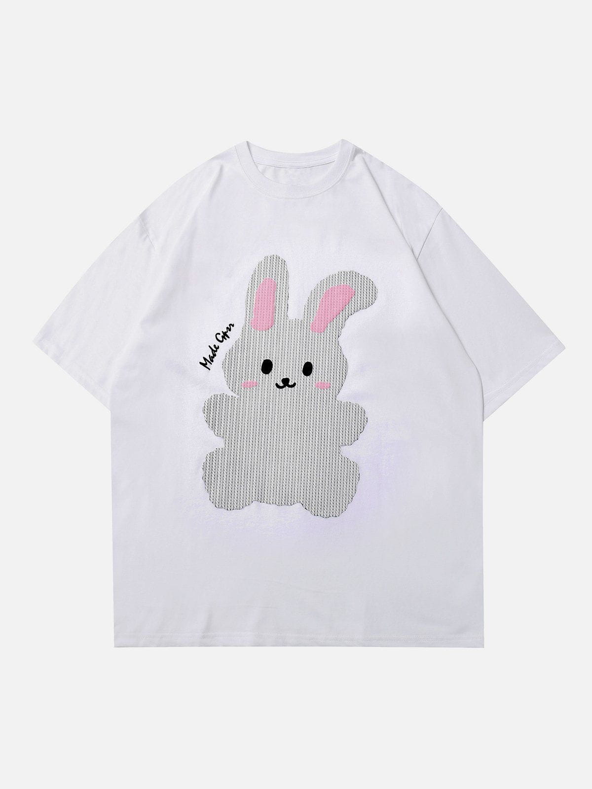 Eprezzy® - Rabbit Print Patchwork Tee Streetwear Fashion - eprezzy.com
