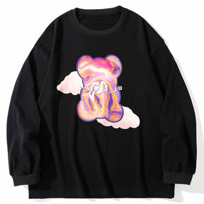Eprezzy® - Rainbow Cartoon Bear Graphic Sweatshirt Streetwear Fashion - eprezzy.com
