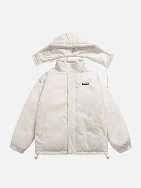 Eprezzy® - Removable Hood Solid Color Winter Coat Streetwear Fashion - eprezzy.com