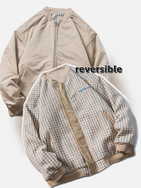Eprezzy® - Reversible Plaid Jacket Streetwear Fashion - eprezzy.com