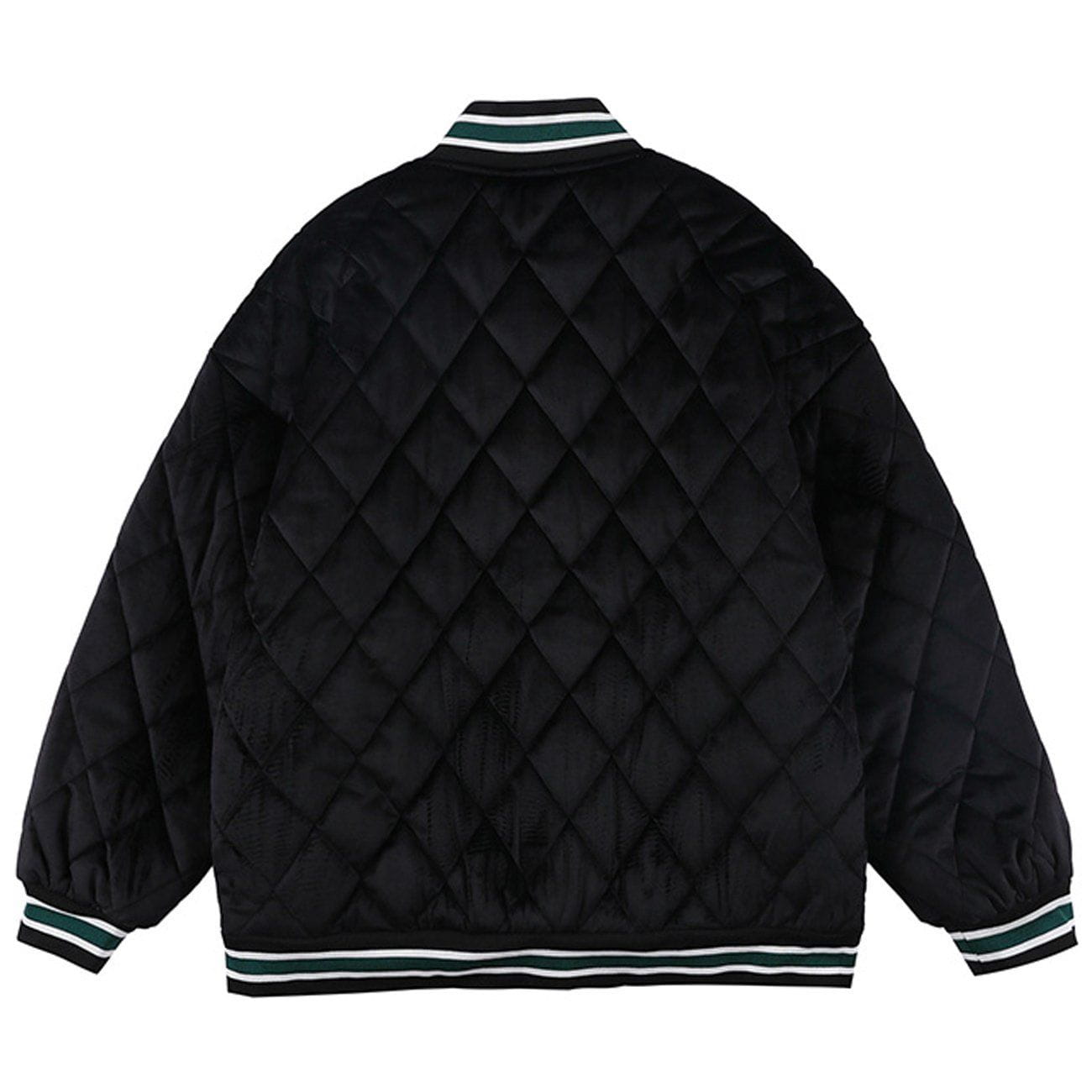 Eprezzy® - Rhomboid Embroidered Letters Jacket Streetwear Fashion - eprezzy.com