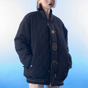 Eprezzy® - Rhombus Embroidered Winter Coat Streetwear Fashion - eprezzy.com