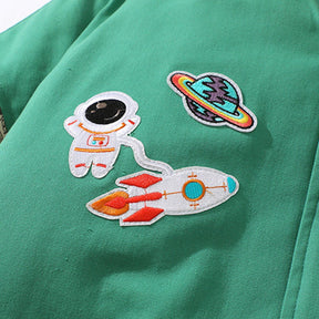 Eprezzy® - Rocket Astronaut Embroidery Patchwork Bandana Winter Coat Streetwear Fashion - eprezzy.com