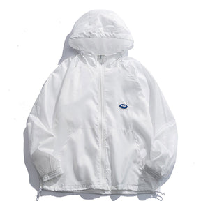 Eprezzy® - Rubber Label Solid Color Hooded Sunscreen Clothing Streetwear Fashion - eprezzy.com