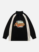 Eprezzy® - Rugby Print Polo Sweatshirt Streetwear Fashion - eprezzy.com