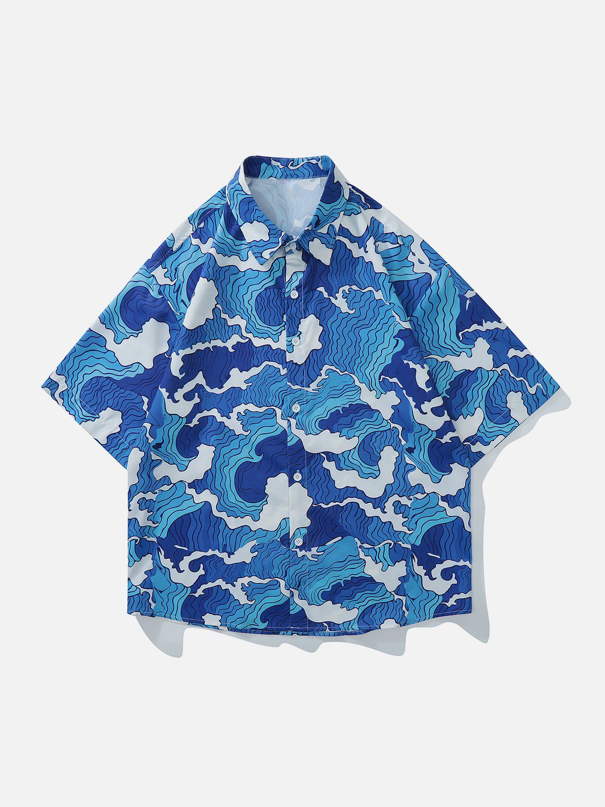 Eprezzy® - Sea Wave Print Short Sleeve Shirts Streetwear Fashion - eprezzy.com