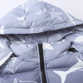 Eprezzy® - Shark Full Print Hood Puffer Jacket Streetwear Fashion - eprezzy.com