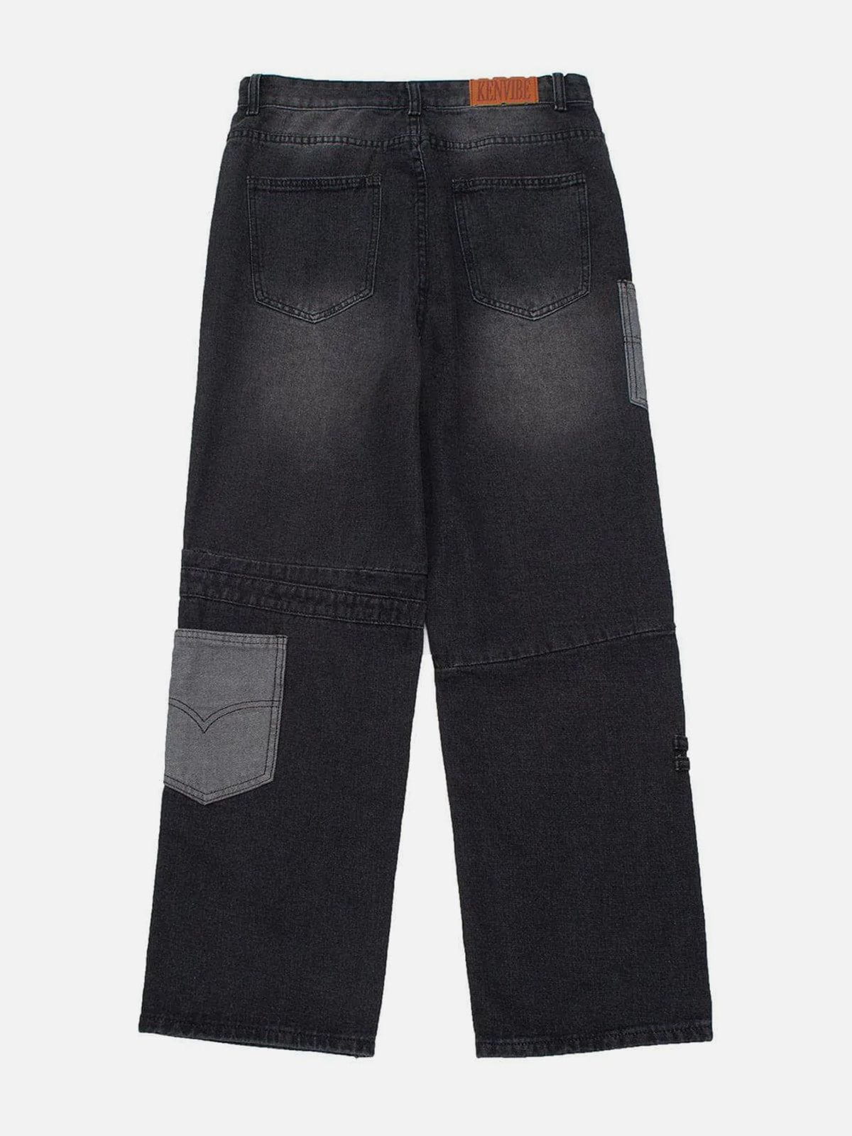 Eprezzy® - Side Pocket Trim Jeans Streetwear Fashion - eprezzy.com