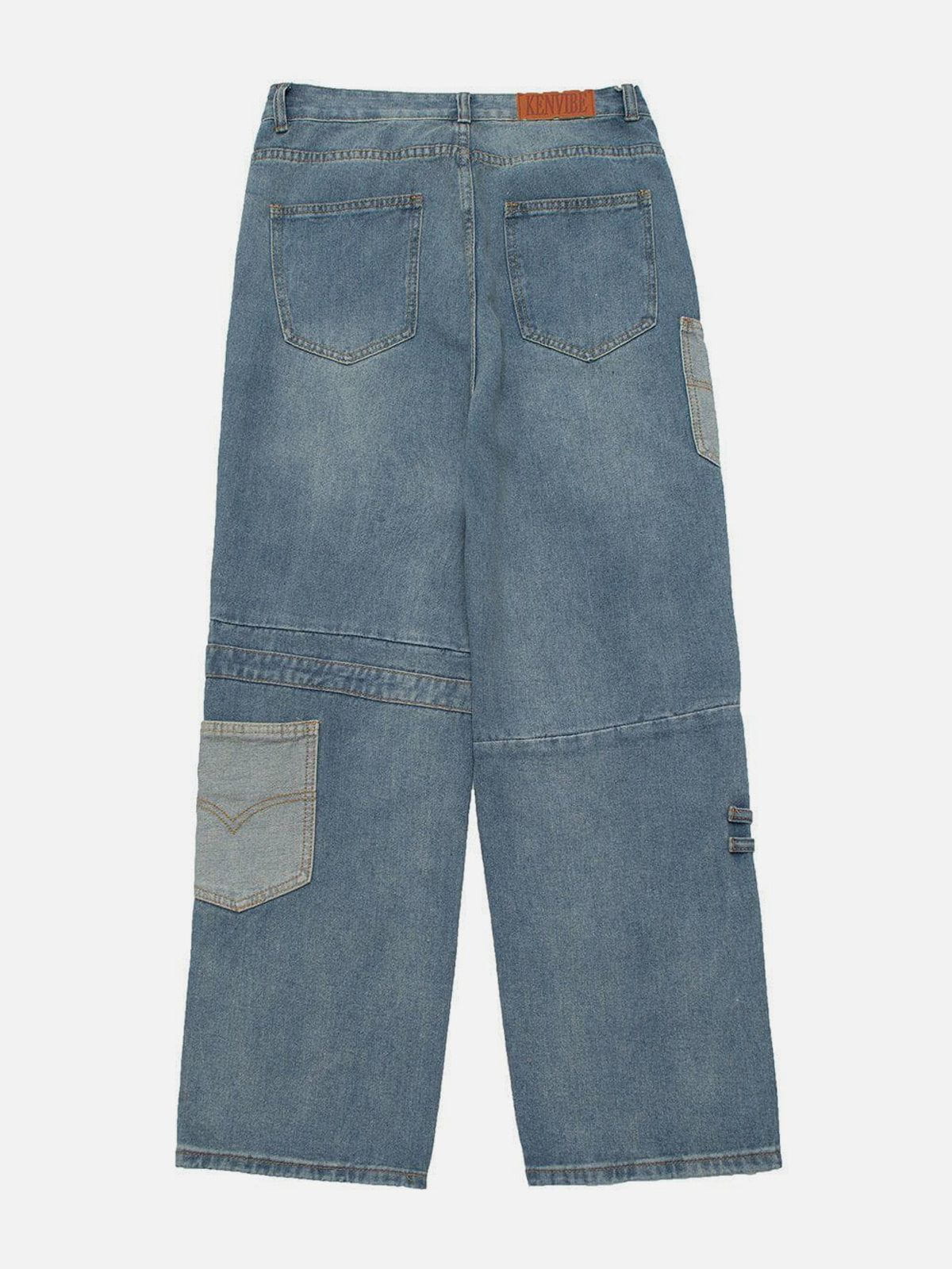 Eprezzy® - Side Pocket Trim Jeans Streetwear Fashion - eprezzy.com