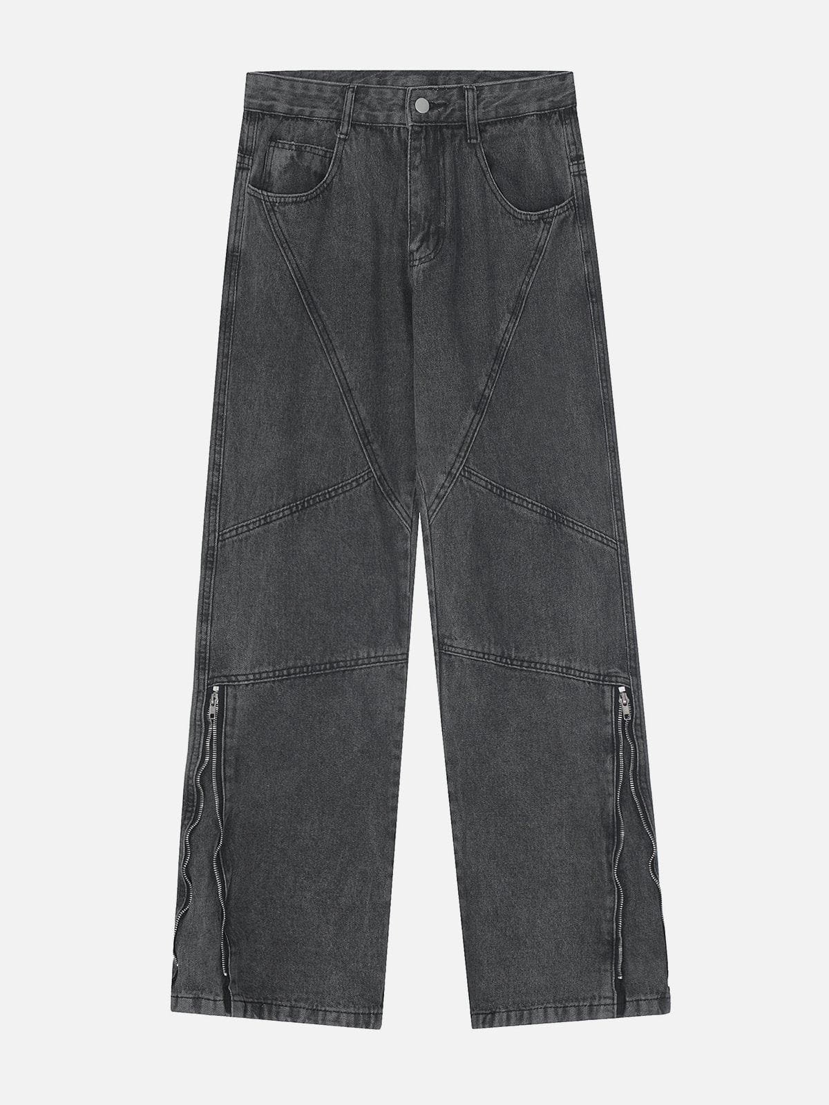 Eprezzy® - Side Zippers Jeans Streetwear Fashion - eprezzy.com