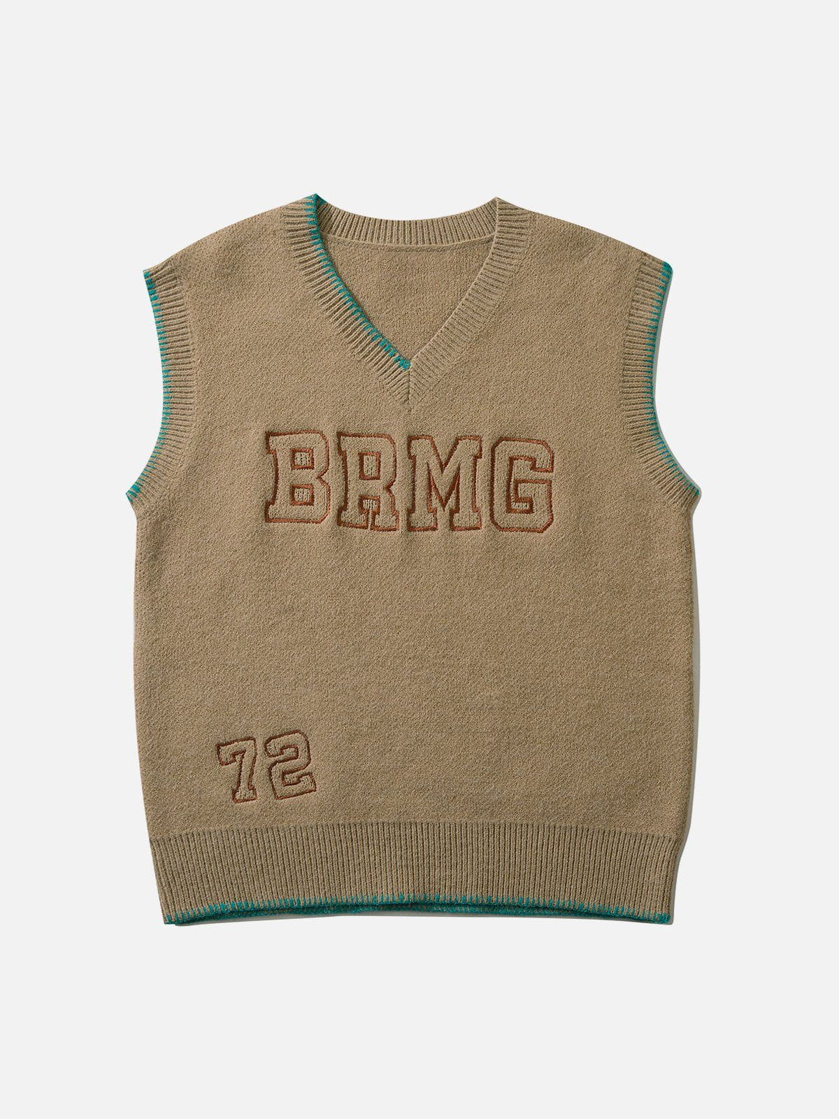 Eprezzy® - Simple Embroidered Letters Sweater Vest Streetwear Fashion - eprezzy.com