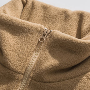 Eprezzy® - Simple Open Line Design Sherpa Winter Coat Streetwear Fashion - eprezzy.com