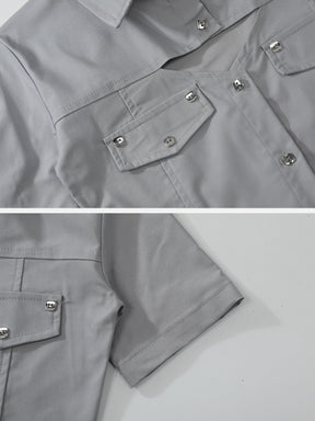 Eprezzy® - Simple Short Short Sleeve Shirt Streetwear Fashion - eprezzy.com