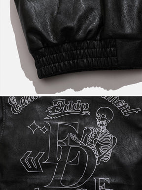 Eprezzy® - Skull Embroidery Winter Coat Streetwear Fashion - eprezzy.com