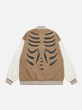 Eprezzy® - Skull Graphic Varsity Jacket Streetwear Fashion - eprezzy.com