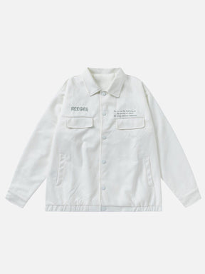 Eprezzy® - Solid Alphabet Print Jacket Streetwear Fashion - eprezzy.com