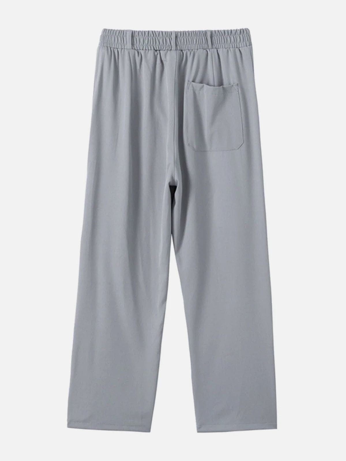 Eprezzy® - Solid Color Hem Button Pants Streetwear Fashion - eprezzy.com