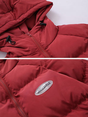 Eprezzy® - Solid Color Label Winter Coat Streetwear Fashion - eprezzy.com