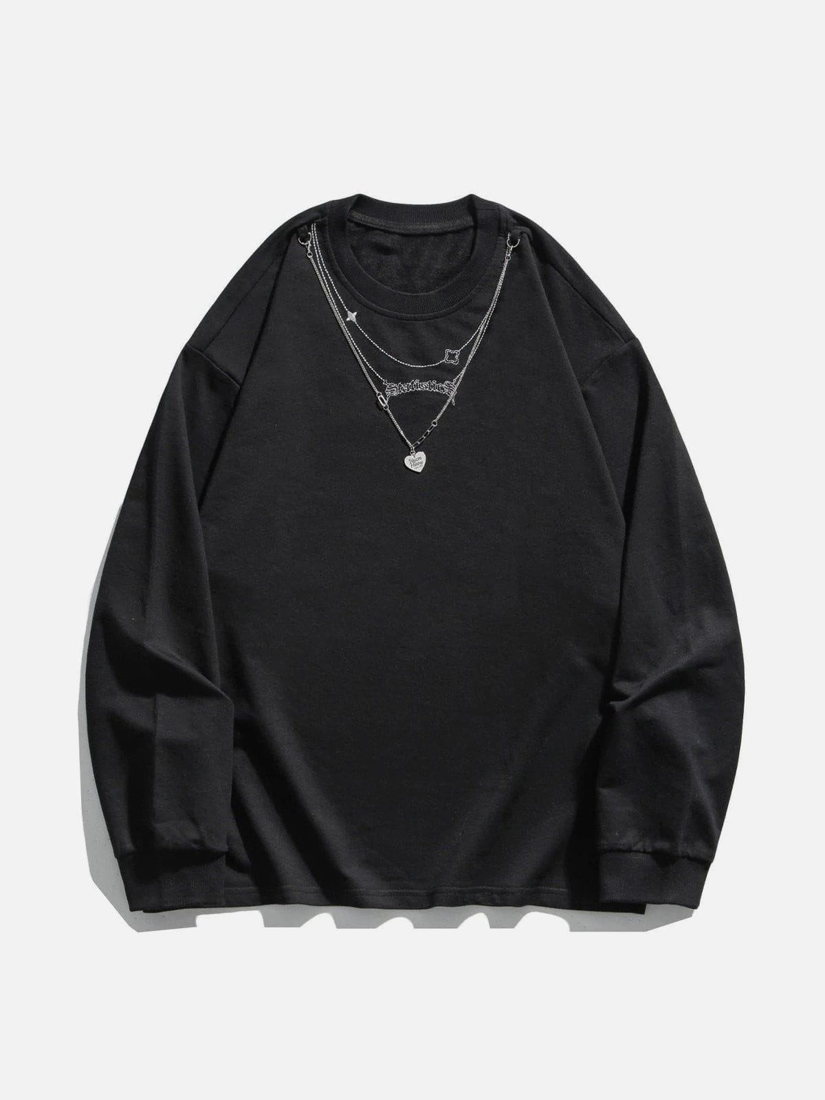 Eprezzy® - Solid Color Love Letter Necklace Long Sleeves Streetwear Fashion - eprezzy.com
