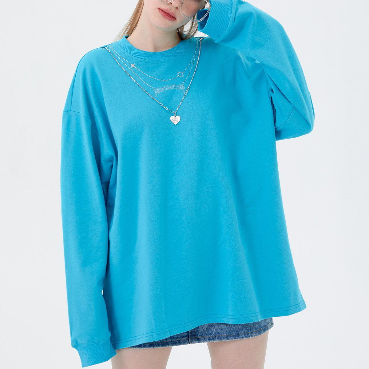 Eprezzy® - Solid Color Love Letter Necklace Long Sleeves Streetwear Fashion - eprezzy.com